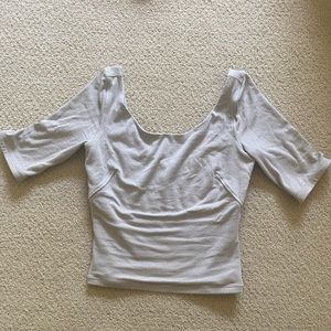 Lululemon half sleeve top in bone